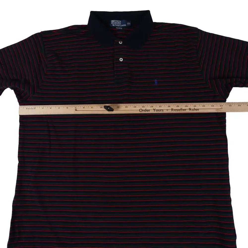 Ralph Lauren Vintage Y2K Striped Streetwear Polo Shirt Men's XXL